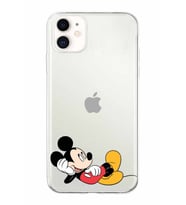 Apple iPhone 11 Uyumlu Kapak Mickey Mouse Tasarımlı Şeffaf Silikon Kılıf