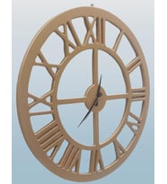 Hobi ADN 90272 Dekoratif Duvar Saat Ahşap MDF CNC Kesim Parlak Gold Renk El Yapım