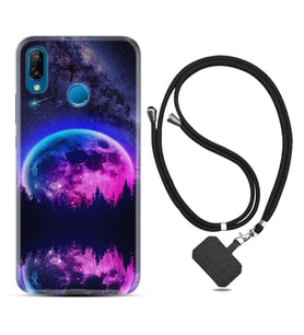 Huawei P20 Lite Mate 10 20 Lite Pro P40 Lite KılıfBoyun Askılı Silikon Star Planet 1652