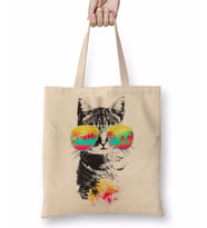 Cat Kedi Cat Kedi Esintisi Bez Çanta Uzun Saplı
