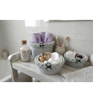 Renklievim Atölye 3'lü Organizer SPT-SET-001 El Yapımı Kordon İp İncili Çok Amaçlı Ev Ve Banyo Düzenleyici Dekoratif Sepet Seti