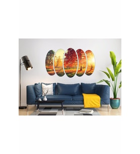 SONBAHAR AĞAÇ YAPRAKLAR MDF TABLO-0643
