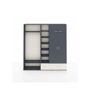 Arges Dolap 12 Raflı 2 Çekmeceli 2 Askılı 220x30x243 Antrasit-Antrasit/Aytaşı