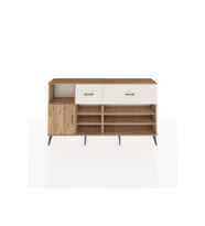 Arges Konsol 6 Raflı 2 Çekmeceli Tek Kapaklı  176x30x99 Çam-Çam/Aytaşı