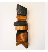 Batu Wood Art -  Üçlü Dekoratif Duvar Süsü -  Wooden Embers To Ashes