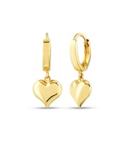 Debora Jewelry 14 Ayar Altın Kalp Sallantı Küpe