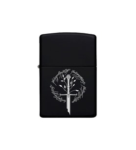 Lotr Narsil Kılıç Desenli Kişiye Özel İsimli Benzinli Siyah Metal Çakmak
