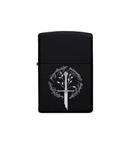 Lotr Narsil Kılıç Desenli Kişiye Özel İsimli Benzinli Siyah Metal Çakmak