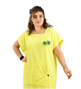 Unisex Welsoft Panço Havlu – Yumuşak, Cepli ve Kapüşonlu Tasarım (Sarı)