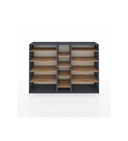 Hyperion Dolap 11 Raflı  220x44x163 Antrasit-Antrasit/Çam