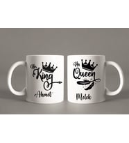 Kişiye Özel İkili King - Queen Baskılı Kupa