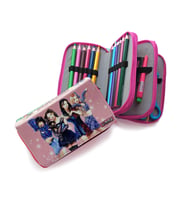 Kalem Kutusu BlackPink Blink Revo Organizer Kalemkutu Vegan Deri Üç Bölmeli Kalemlik (Pembe)