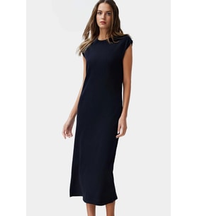 Akrilik Pamuk Triko Maxi Elbise Rahat Günlük Kullanım İçin Şık Görünüm Trend Tasarım Modern Stil