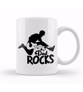 My Dad Rocks And Guitar 01 Kupa Bardak Porselen