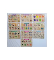 Ahşap Puzzle Temel Eğitim Seti Eğitici Oyuncak (10'lu set )