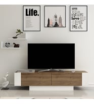 TV Ünitesi Uranüs Beyaz Ceviz 150 cm