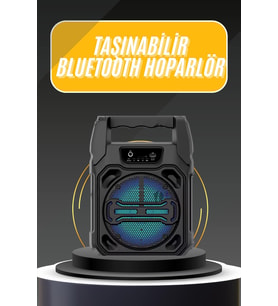 Karaoke Mikrofonlu Fm Radyolu Bluetooth Hoparlör Yüksek Ses Kaliteli