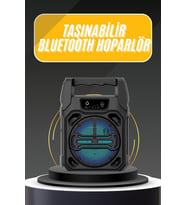 Karaoke Mikrofonlu Fm Radyolu Bluetooth Hoparlör Yüksek Ses Kaliteli