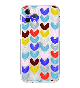 PrintiFy iPhone 11 Pro Max ile Uyumlu Water Color 1  Kamera Korumalı Şeffaf  Kılıf