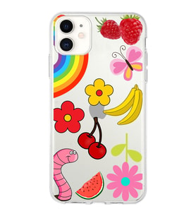 PrintiFy Apple  iPhone 11 ile Uyumlu 1mm Slim Fit Water Color 5 Baskılı Şeffaf  Kılıf