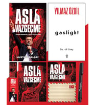 Asla Vazgeçme - Ayraç - Kartpostal - Poster - Gaslight - Atatürk İmza Baskılı Kalem