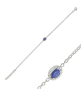 18 Ayar Altın 0.36 Karat Safir 0.05 Karat Pırlanta Bileklik