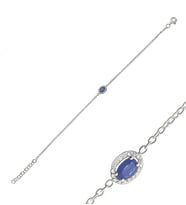 18 Ayar Altın 0.36 Karat Safir 0.05 Karat Pırlanta Bileklik