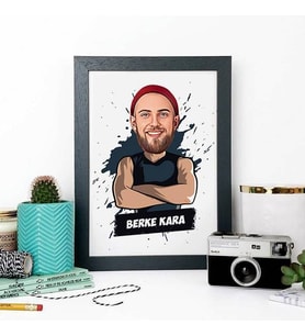 Kişiye Özel Cool Erkek Karikatürlü Çerçeve