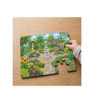 Botanik Bahçesi Tasarımlı 24 Parça Ahşap Çocuk Puzzle