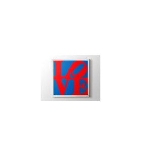 Robert Indiana - Love In Blue Tablo - 106438 - 70x70 Cm