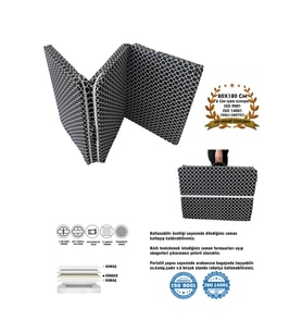 Katlanır Yatak Yer Yatağı Sünger Yatak Taşınabilen Tek Kişilik 80x180 Kara Çatı 6 Cm