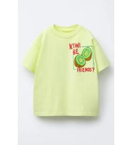 Miniğimin Cicileri Kiwi Friends Baskılı Erkek Çocuk Tişört - Yeşil