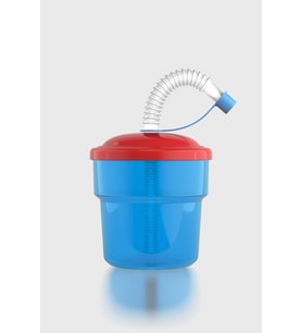 Renga Fizbo 250 ml Pipetli PP Bebek Bardak 221007 Pembe-Mor