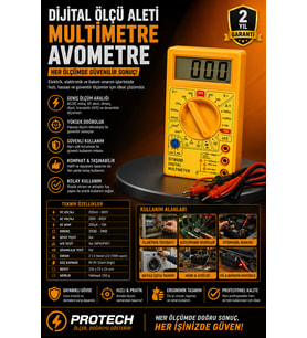 LCD Ekranlı Dijital Ölçü Aleti Ev ve Atölye Kullanımı