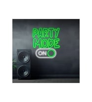 PARTY MODE ON Yazılı ve Şekilli Neon Tabela