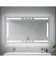 (h)50x70 cm Buğu Çözücülü Kumlamalı Banyo Aynası