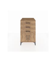 Kronos Komodin 3 Çekmeceli 2 Kapaklı 60x59x96 Çam-Çam