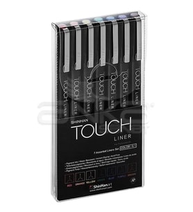 Touch Liner Teknik Çizim Kalemi 7li Set Renkli SH4105007