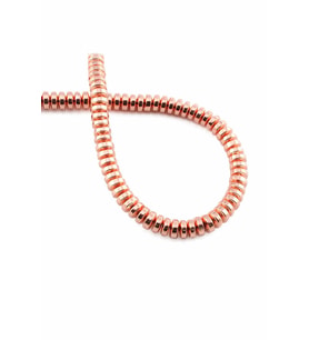Hematit Doğal Taş Parlak Roz Rondela Kesim 6x2mm Dizi [AA]