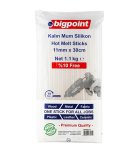 Bigpoint Mum Çubuk Silikon Kalın 11mm x 30cm (1.1 Kilogram)