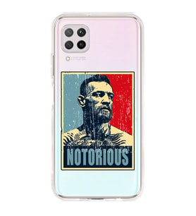 Huawei P40 Lite Uyumlu Conor Mcgregor Notorious Desenli Şeffaf Telefon Kılıfı