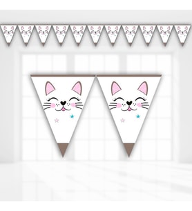 Miss Cat Üçgen Bayrak Flama - 3,20 mt.