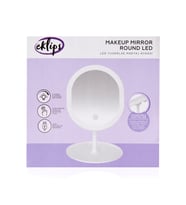 3 Renk Led'li Taşınabilir Şarjlı Işıklı OVAL Makyaj Aynası Beyaz Renk