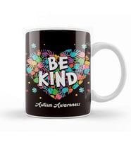 Be Kind Autism Awareness Puzzle Children Heart Son Daughter Kupa Bardak Porselen