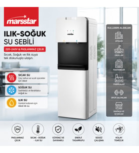 SU SEBİLİ SICAK - SOĞUK - ILIK 220-240V - PASLANMAZ ÇELİK MSWD-100 (5680)