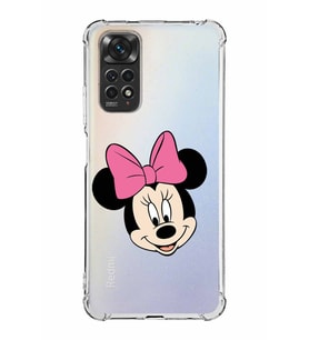 Xiaomi Redmi Note 11s Kamera ve Köşe  Korumalı Antishock Kapak Minnie Mouse Tasarımlı Şeffaf Kılıf