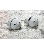 2 Minik Çirkin Balık 6 CM Doğal Malzeme Oyuncak BEyaz Renk (Çok Renkli)
