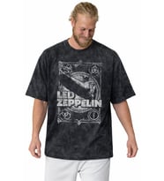 Led Zeppelin Rock Metal Müzik Grubu Baskılı Unisex Oversize Vintage Yıkamalı Tişört