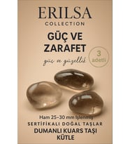 Sertifikalı Doğal Dumanlı Kuvars Taşı Kütle – Denge ve Güç Veren El Taşı 25-30 mm - 3 Adetli (Çok Renkli)