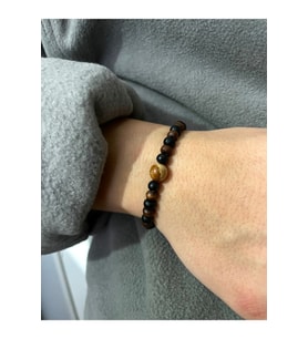 Unisex  Çok Şık Jasper Taş Detaylı Bileklik  Handmade